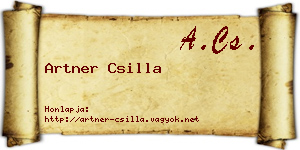 Artner Csilla névjegykártya
